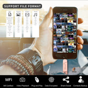 Richwell  DXZ128 USB Flash Disk 128G 3 in 1 Micro USB + 8 Pin + USB 3.0 Compatible IPhone & IOS(Black)
