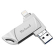 Richwell  DXZ128 USB Flash Disk 128G 3 in 1 Micro USB + 8 Pin + USB 3.0 Compatible IPhone & IOS(Silver) - U Disk & Card Reader by Richwell | Online Shopping South Africa | PMC TechLife | Buy Now Pay Later Mobicred