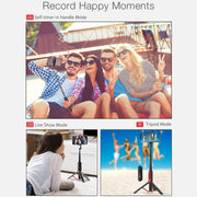 M18 Portable Selfie Stick Remote Control Mobile Phone Holder(Red)