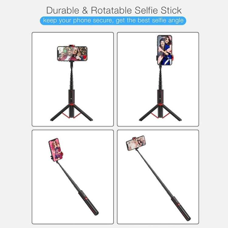 M18 Portable Selfie Stick Remote Control Mobile Phone Holder(Red)
