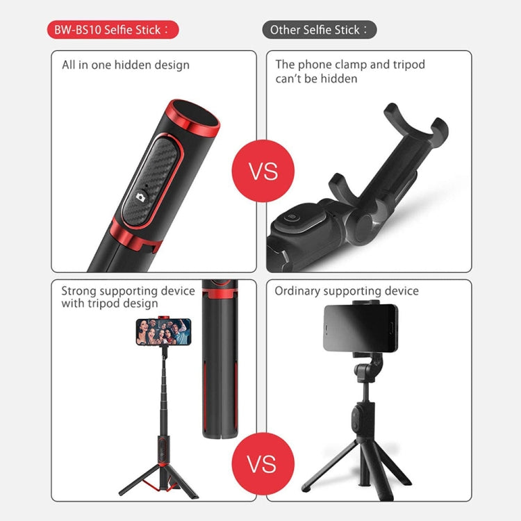 M18 Portable Selfie Stick Remote Control Mobile Phone Holder(Pink)