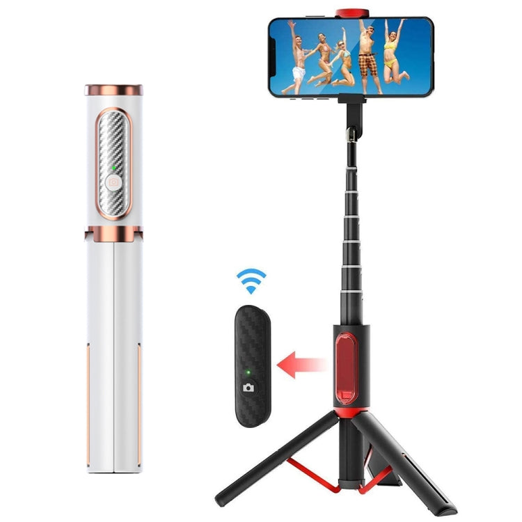 M18 Portable Selfie Stick Remote Control Mobile Phone Holder(White)