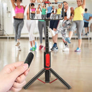 M18 Portable Selfie Stick Remote Control Mobile Phone Holder(White)