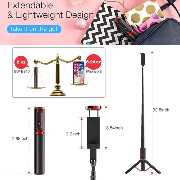 M18 Portable Selfie Stick Remote Control Mobile Phone Holder(Black Tarnish)
