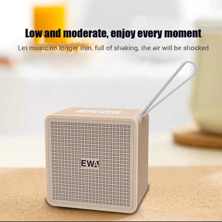 EWA A105 High Hidelity Bluetooth Speaker, Small Size High  Power Bass, TWS Bluetooth Technology Support TF(Rose Gold)