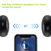 EWA A110mini High Hidelity Bluetooth Speaker Small Size High Power Bass, TWS Bluetooth Technology, Support TF(Red)