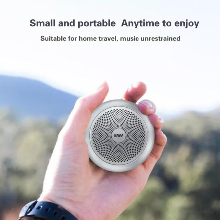 EWA A110mini High Hidelity Bluetooth Speaker Small Size High Power Bass, TWS Bluetooth Technology, Support TF(Silver)