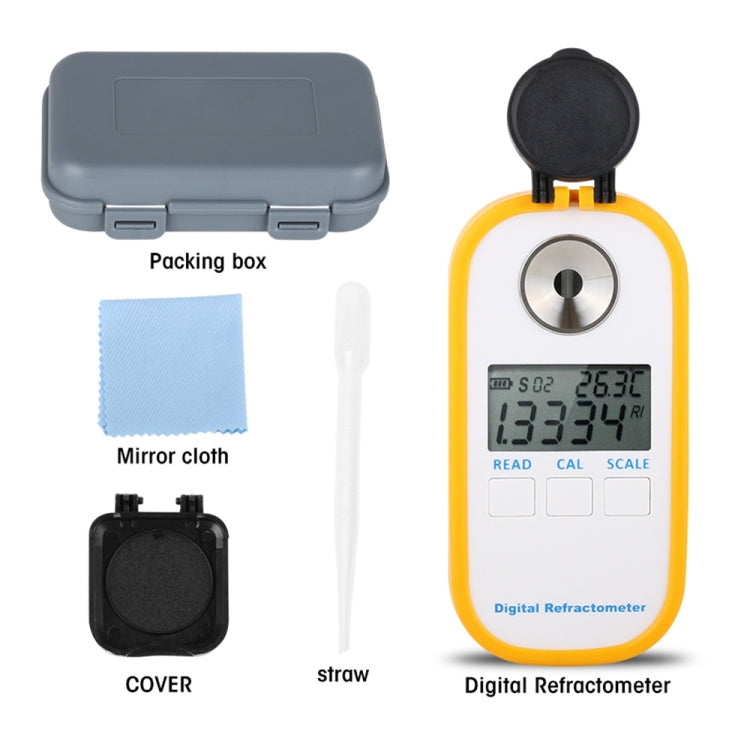 DR301 Digital Honey Refractometer Measuring Sugar Content Meter Range 090 Brix Refractometer Baume Honey Water Concentration Tool