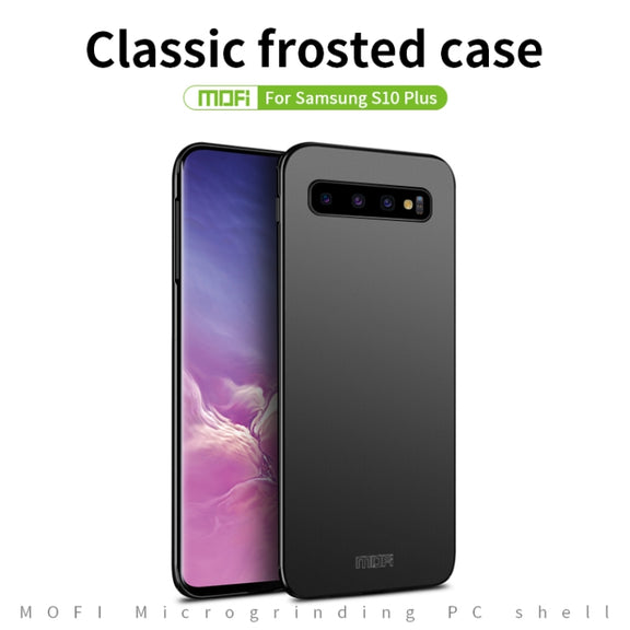 For Galaxy S10+ MOFI Frosted PC Ultra-thin Hard Case(Black)