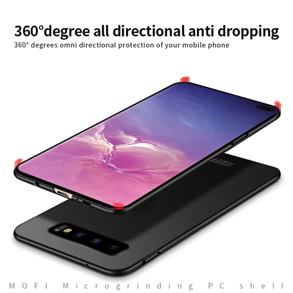 For Galaxy S10+ MOFI Frosted PC Ultra-thin Hard Case(Black)