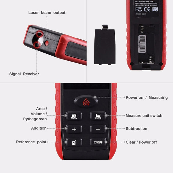 E40 Laser Rangefinder Laser Distance Meter Measuring Device Digital Handheld Tools Module Range 40m Range Finder