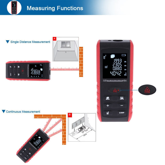 E40 Laser Rangefinder Laser Distance Meter Measuring Device Digital Handheld Tools Module Range 40m Range Finder