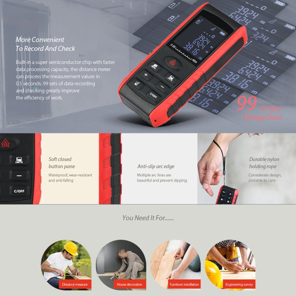 E40 Laser Rangefinder Laser Distance Meter Measuring Device Digital Handheld Tools Module Range 40m Range Finder