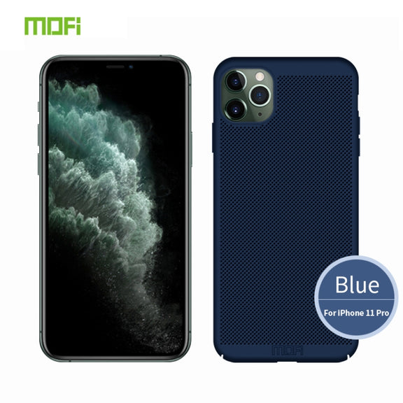 For iPhone 11 Pro MOFI Breathable PC Ultra-thin All-inclusive Protective Case(Blue)