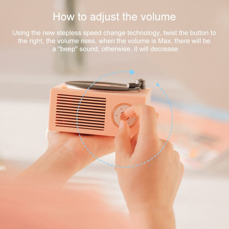 X10 Atomic Bluetooth Speakers Retro Vinyl Player Desktop Wireless Creative Multifunction Mini Stereo Speakers(Elegant White)