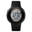 SKMEI 1497 Fashion Simple Backlight Single Display Electronic Watch Timing Alarm Watch(Black  White) - free shipping - PMC TechLife - Order now!