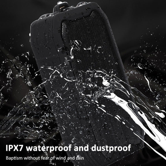 M3 Wireless Bluetooth Speakers Water-resistant Portable Outdoor Loudspeaker Mini Box Speaker Support FM & TF & U Disk(Black)