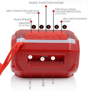 T&G TG162 LED Stereo Portable Bluetooth Speaker Mini Wireless Speaker Subwoofer(Black)