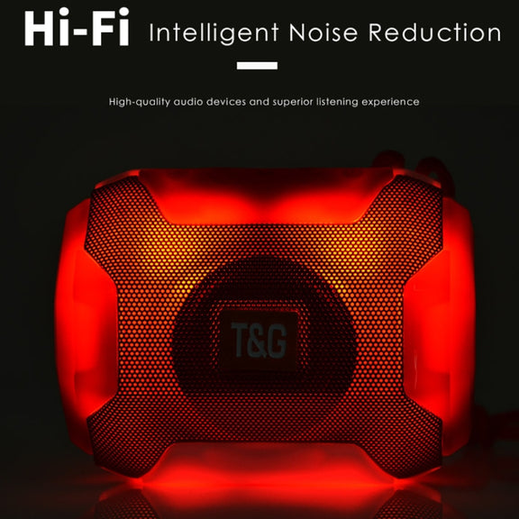 T&G TG162 LED Stereo Portable Bluetooth Speaker Mini Wireless Speaker Subwoofer(Gray)