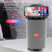 NBY 6650 Portable Multi-function Bluetooth Speaker 3D Surround Stereo Sound, Support Wireless Charging(Gray)