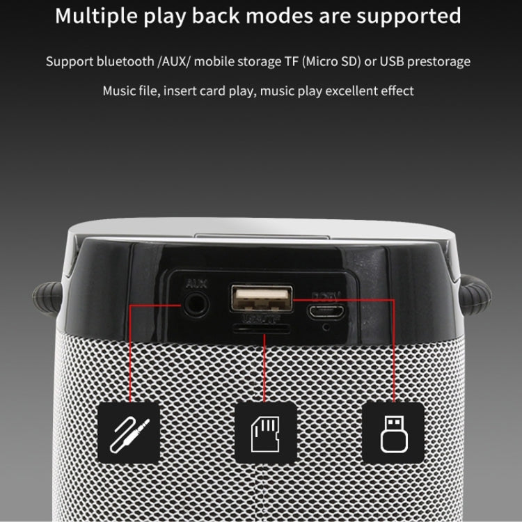 NBY 6650 Portable Multi-function Bluetooth Speaker 3D Surround Stereo Sound, Support Wireless Charging(Pinple)
