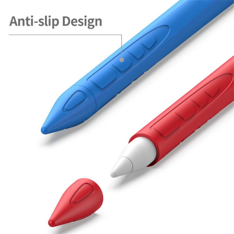 Suitable For Apple Pencil1 Generation StylusTouch Pen Silicone Protective Cover Pen Cap(Blue)