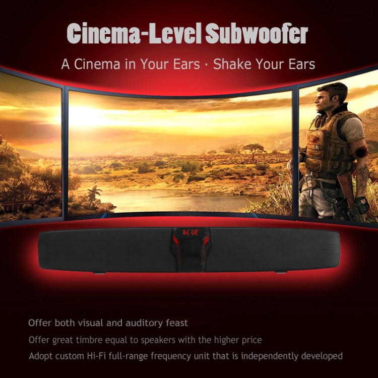 New Rixing NR7017 TWS Portable 10W Stereo Surround Soundbar Bluetooth Speaker with Microphone(Blue)