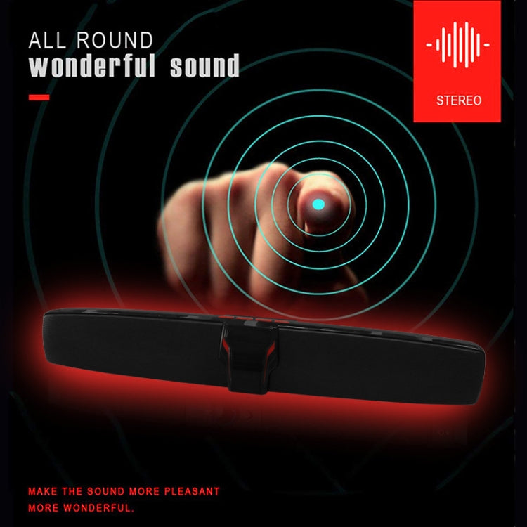 New Rixing NR7017 TWS Portable 10W Stereo Surround Soundbar Bluetooth Speaker with Microphone(Red)