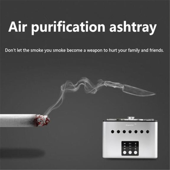 Filter Purification Ashtray Negative Ion Ashtray Intelligent Ashtray(Ssangyong Play Beads Silver)