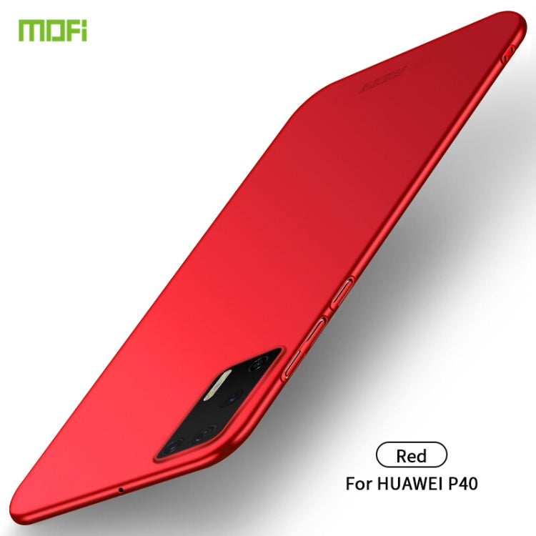 For Huawei P40 MOFI Frosted PC Ultra-thin Hard Case(Red)