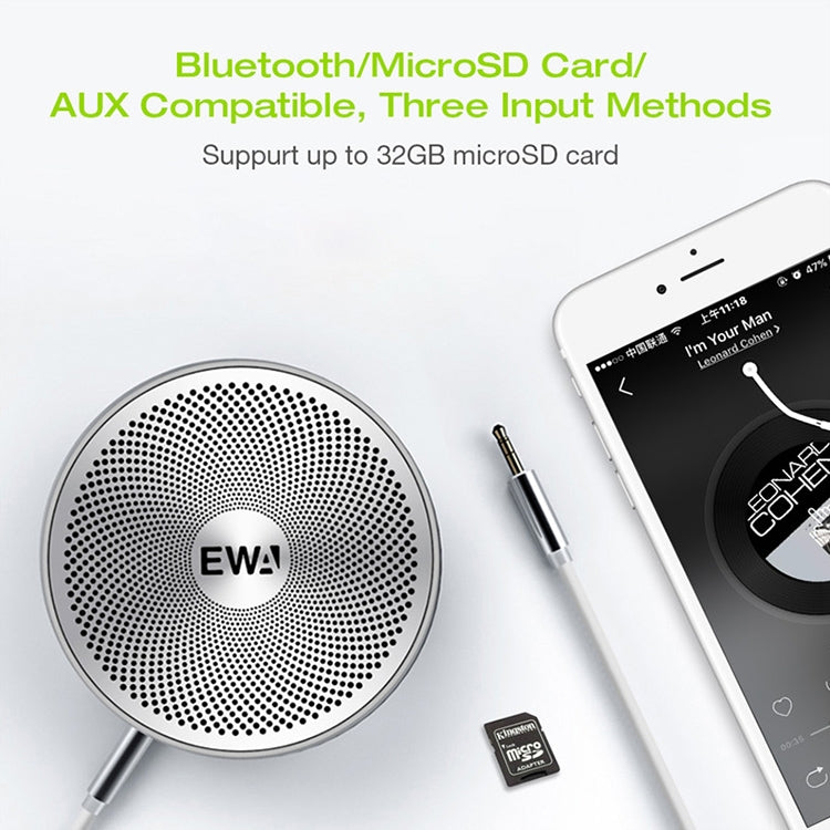 EWA A2 Pro Metal Speaker Outdoor Water-resistant Bluetooth Sound Bass Speaker(Rose Gold)