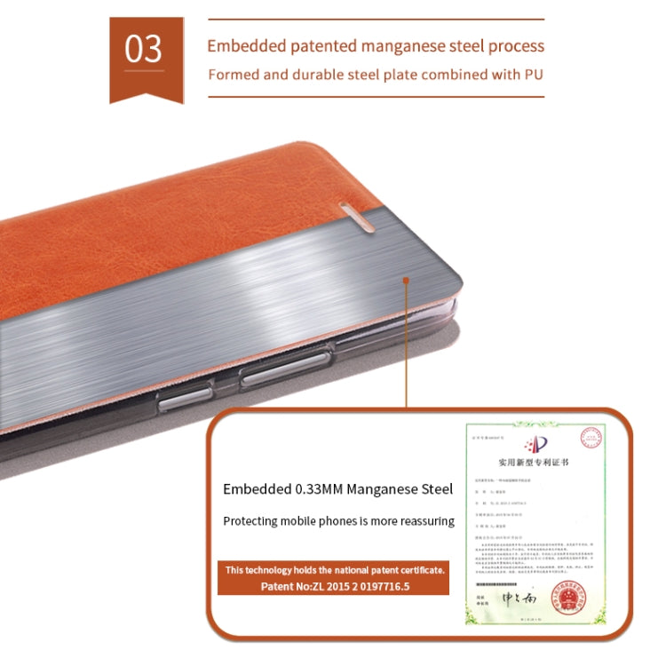 For Xiaomi Mi 10 MOFI Rui Series Classical Leather Embedded Steel Plate All-inclusive Horizontal Flip PU Leather Case(Red)