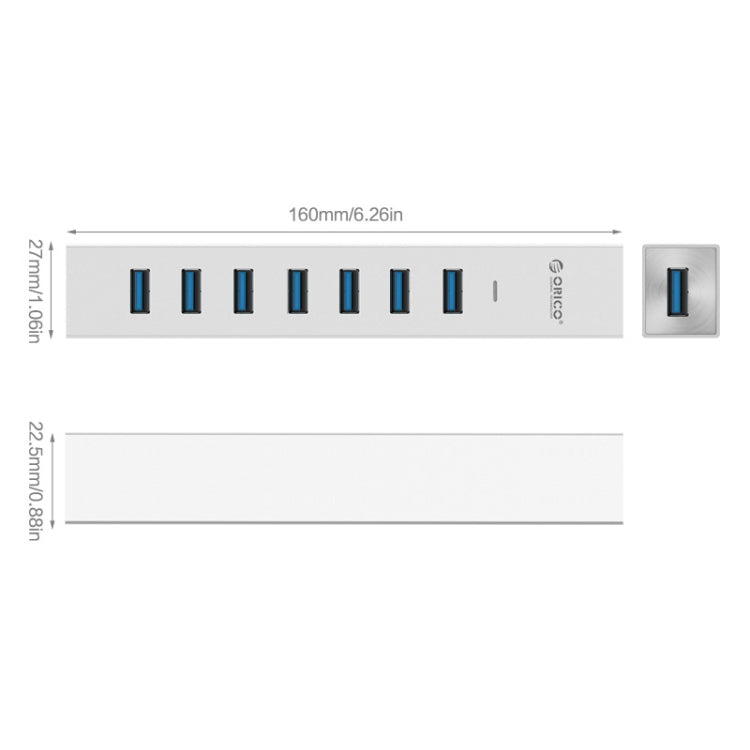 ORICO ASH7-U3 Aluminum Alloy 7 Ports USB 3.0 HUB