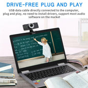 Gsou B18S HD Webcam Built-in Microphone Smart Web Camera USB Streaming Live Camera With Noise Cancellation