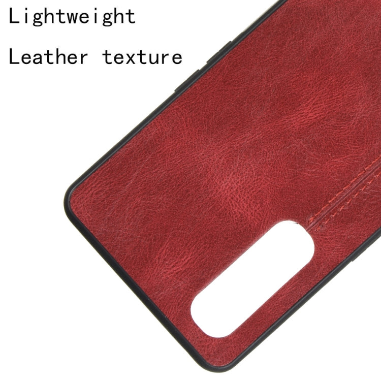 For Oppo Find X2 Neo Shockproof Sewing Cow Pattern Skin PC + PU + TPU Case(Red)