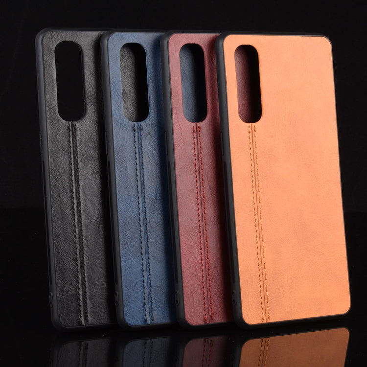 For Oppo Find X2 Neo Shockproof Sewing Cow Pattern Skin PC + PU + TPU Case(Red)