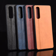 For Oppo Find X2 Neo Shockproof Sewing Cow Pattern Skin PC + PU + TPU Case(Red)