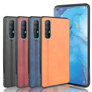 For Oppo Find X2 Neo Shockproof Sewing Cow Pattern Skin PC + PU + TPU Case(Red)