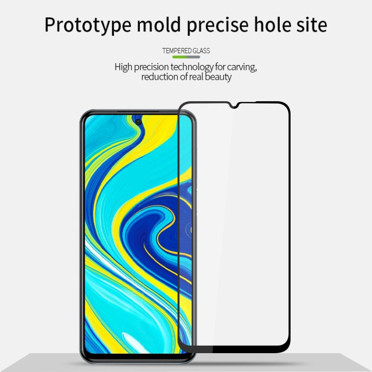 For Xiaomi Redmi Note 9 MOFI 9H 2.5D Full Screen Tempered Glass Film(Black)