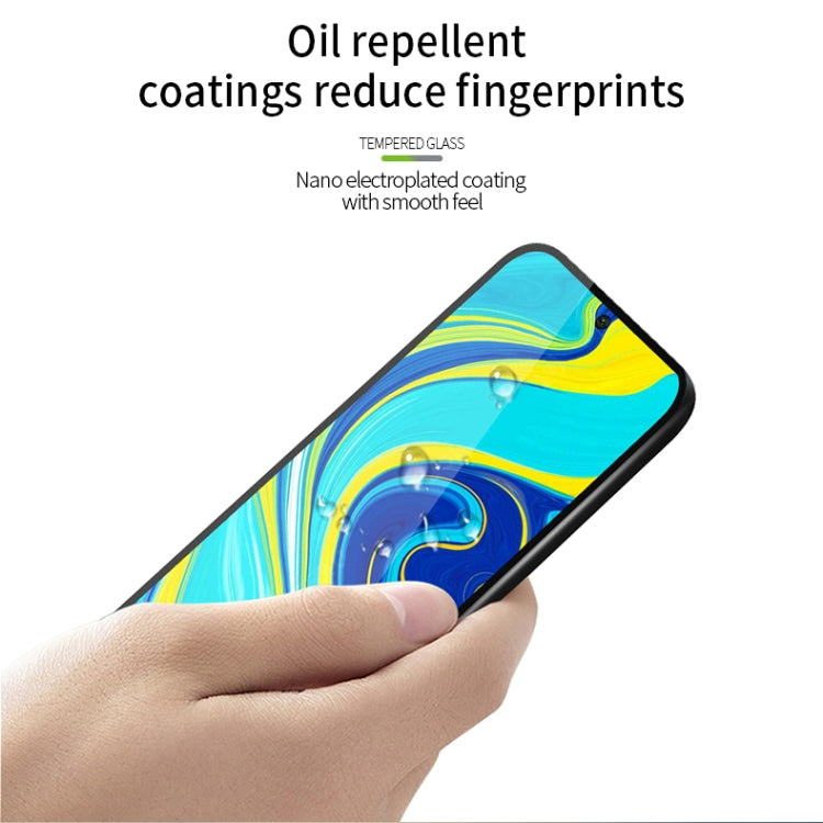 For Xiaomi Redmi Note 9 MOFI 9H 2.5D Full Screen Tempered Glass Film(Black)