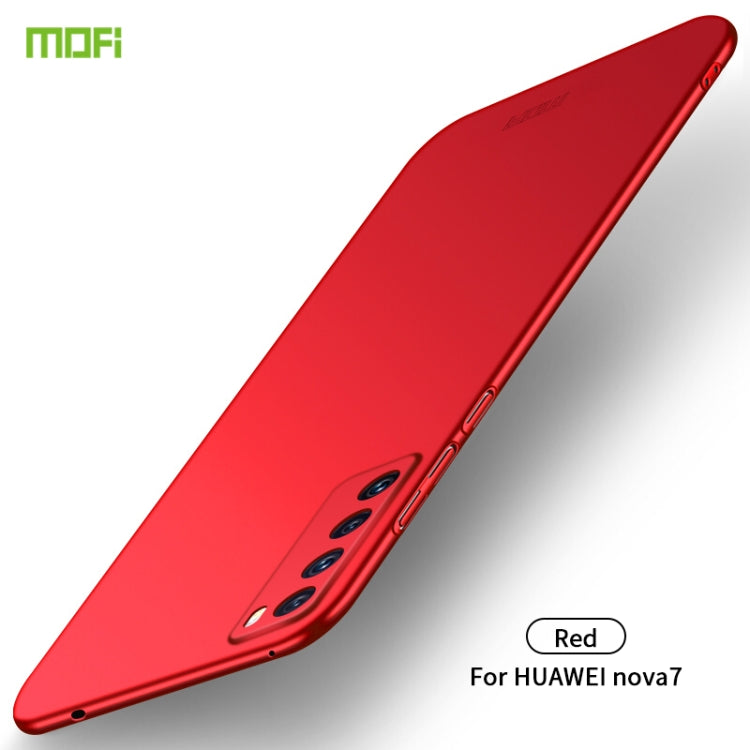 For Huawei Nova 7 MOFI Frosted PC Ultra-thin Hard Case(Red)