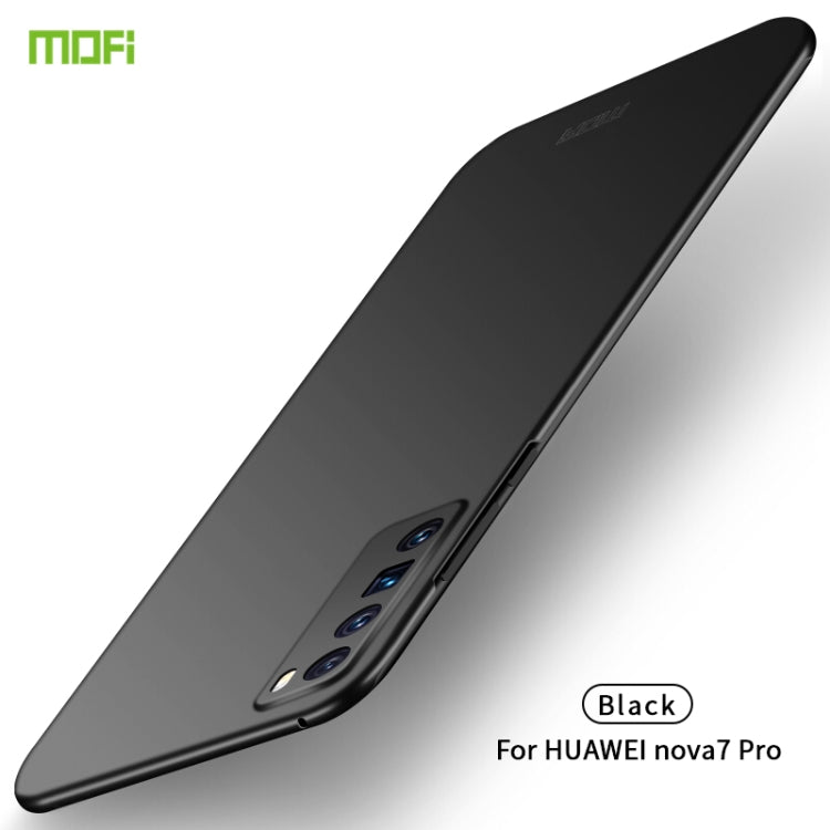 For Huawei Nova 7 Pro MOFI Frosted PC Ultra-thin Hard Case(Black)