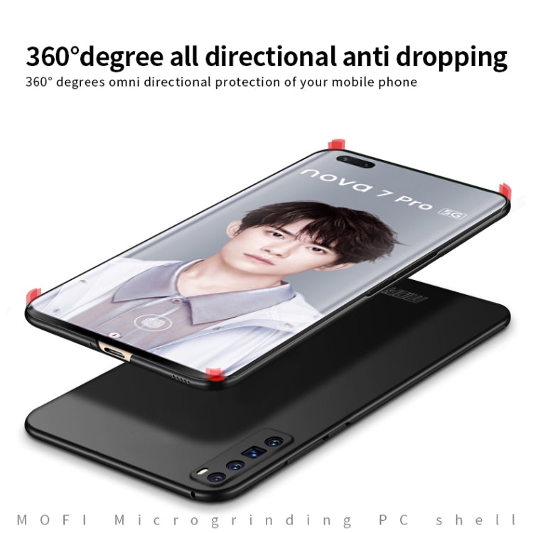 For Huawei Nova 7 Pro MOFI Frosted PC Ultra-thin Hard Case(Black)