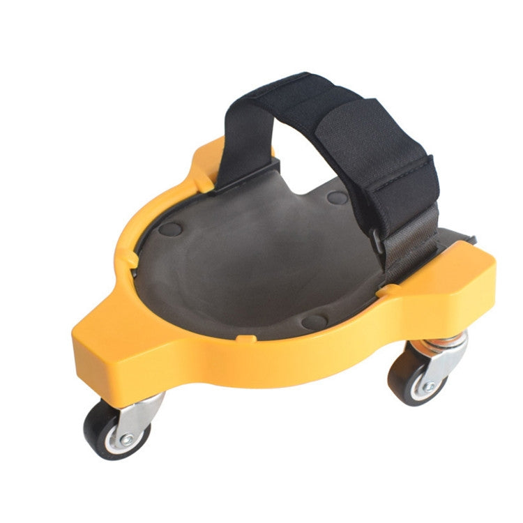 Multifunctional Sliding Knee pad Labor-saving Universal Wheel Mobile Carpentry Kneeling Pad(Yellow)