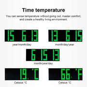 Digital Electronic Alarm Clock Creative LED Desk Clock US Plug, Style:4 Digits 7 Segments(Blue Light)