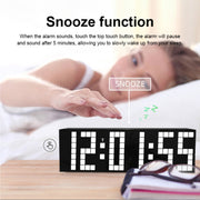 Digital Electronic Alarm Clock Creative LED Desk Clock US Plug, Style:4 Digits 7 Segments(Green Light)
