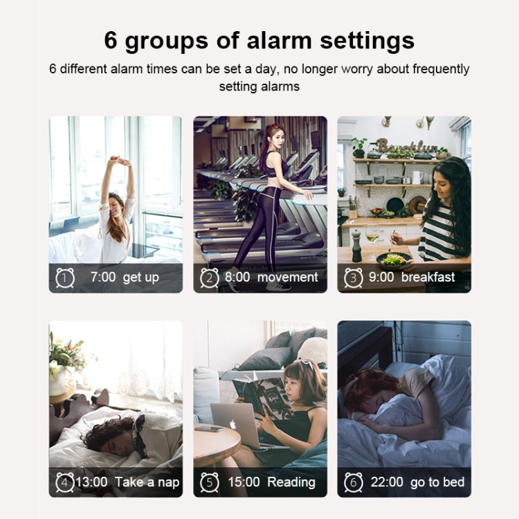 Digital Electronic Alarm Clock Creative LED Desk Clock US Plug, Style:4 Digits 7 Segments(Green Light)