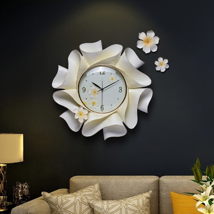 Creative Wall Clock Pure Hand-painted Wall Clock(Yellow)