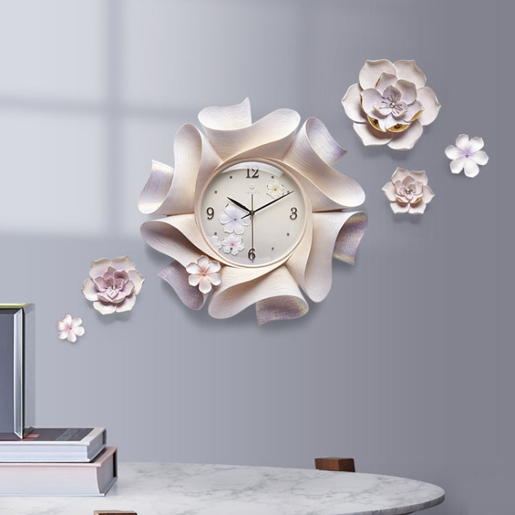 Creative Wall Clock Pure Hand-painted Wall Clock(Purple)