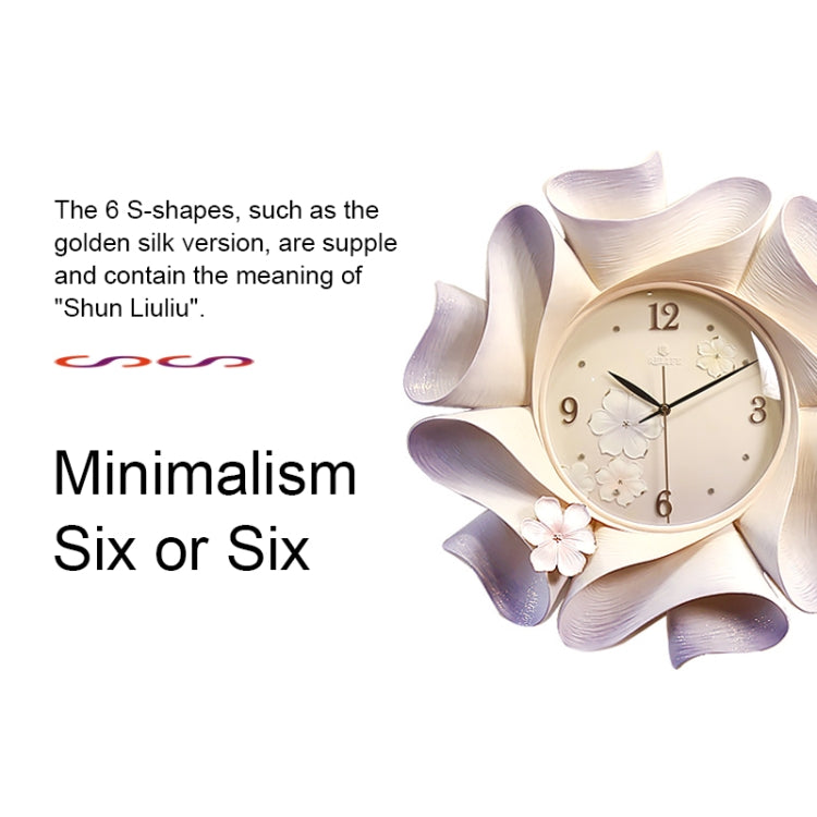 Creative Wall Clock Pure Hand-painted Wall Clock(Purple)